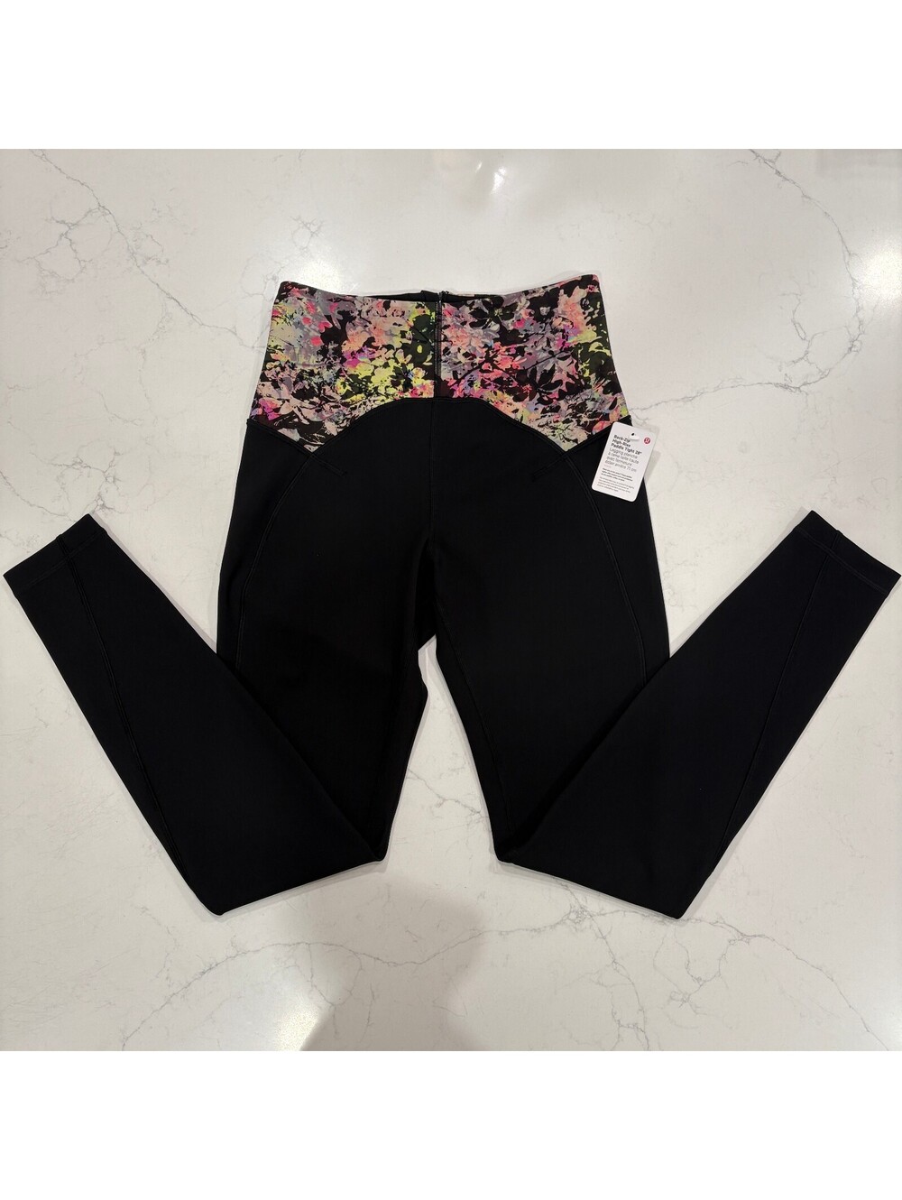 NWT Lululemon Back 2 It HR Tight 28" Floral Black Leggings Women's Size 8